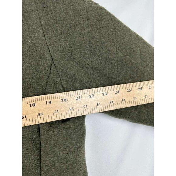 Woolrich Women's Large Full Zip 100% Wool Jacket With Pockets Olive Heather - Picture 4 of 12